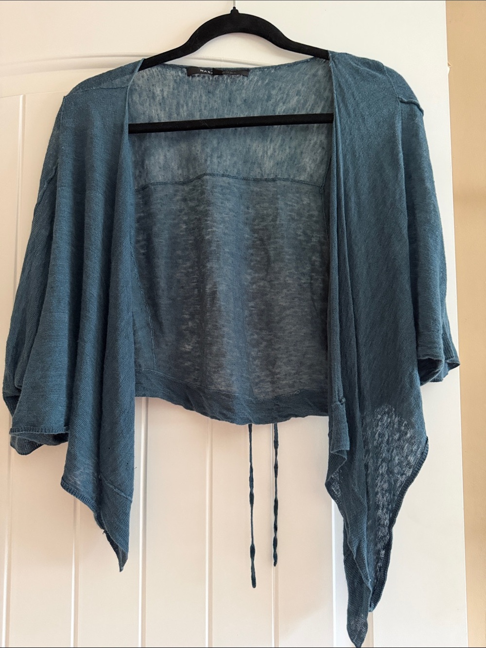 Marc Jacobs Teal Open-Front Draped Cardigan